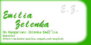 emilia zelenka business card